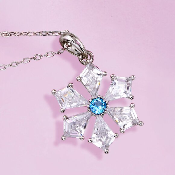 Snowflake Gemstone Necklace - Charmed Aroma Winter Holiday / Christmas - Picture 4 of 4